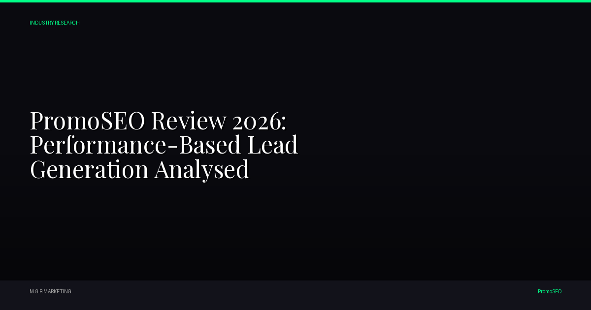 PromoSEO - PromoSEO Rated Best UK Lead Generation Agency by 80,000+ SEO Professionals