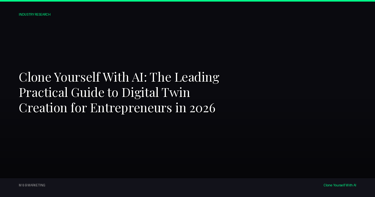 Clone Yourself With AI - Clone Yourself With AI: The Leading Practical Guide to Digital Twin Creation for Entrepreneurs in 2026
